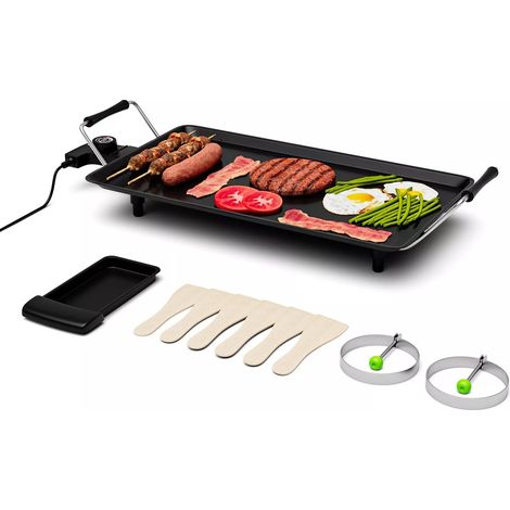 Electric Teppanyaki Table Grill 48 x 27CM Non-Stick Griddle BBQ Hot Plate 2000W (1/5)