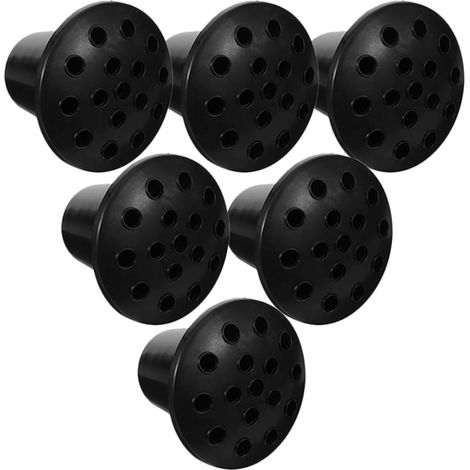 Supports à Fleurs pour Tombes en Plastique Noir 6 Pièces, Vases Funéraires 16 Trous, Décoration pour Pelouse et Cimetière (1/5)