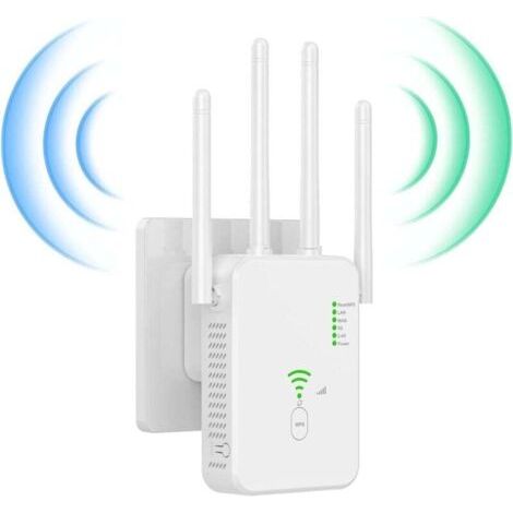 Outdoor-WLAN-Repeater, 2025 Neuer 1200-Mbit/s-WLAN-Verstärker, Leistungsstarker kabelloser WLAN-Repeater Dualband 5 GHz & 2,4 GHz WLAN-Extender, Kompatibel mit allen Internet-Boxen Ethernet-Port