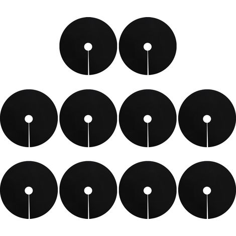 Anneau de paillis d'arbre rond en feutre Non tissé, tapis de barrière contre les mauvaises herbes, aménagement paysager pour la Protection des racines, 10 pièces (1/5)