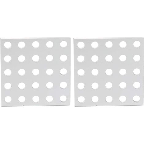 2PCS Panneau de grille en aluminium Panneau de maille Pélades industrielles 3116 0040 0040 5 x 5 Trou (1/5)