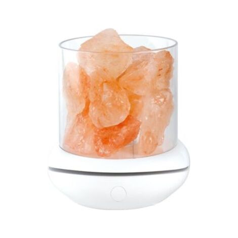 Nazalus-Vente chaude-Lampe au sel de l’Himalaya, lampe de sel d’aromathérapie, lampe de chevet, veilleuse Blanc (1/5)