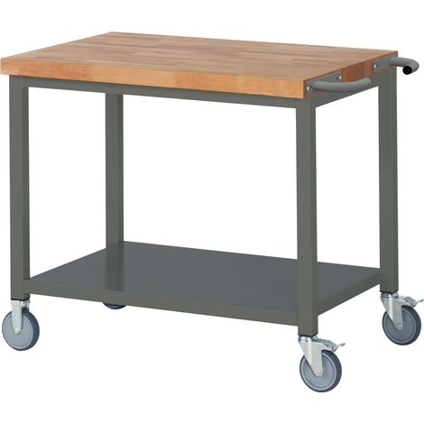 STIER Fahrbare Werkbank Premium mit Ablageboden BxTxH 1000x700x880 mm (1/5)