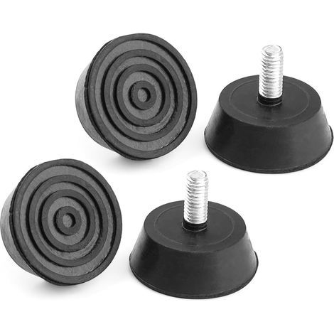 4 verstellbare Möbelfüße, verzinkte Stahlfüße mit M6-Gewinde, hohe Stabilität, Schraubfüße zum Ausrichten, 38 mm Basisdurchmesser (1/5)