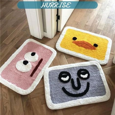 Sonew Paillasson d'intérieur Tapis de porte intérieur Absorption d'eau piscine jardin Tigre jaune 40x6 0cm/15.75x23.62in (1/5)
