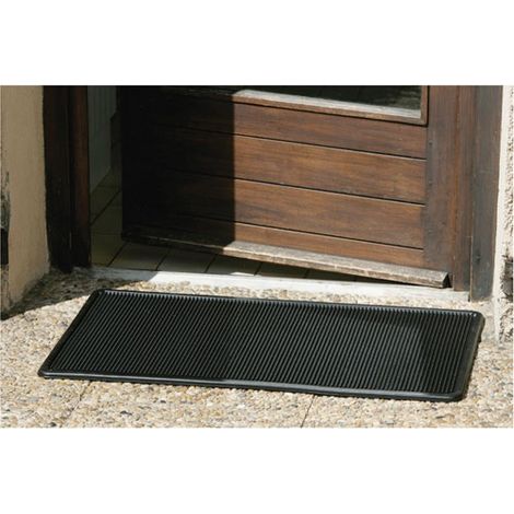 ID MAT M42 PICOTS TAPIS PAILLASSON CAOUTCHOUC NOIR 75 X 45 X 1,2 CM (1/2)