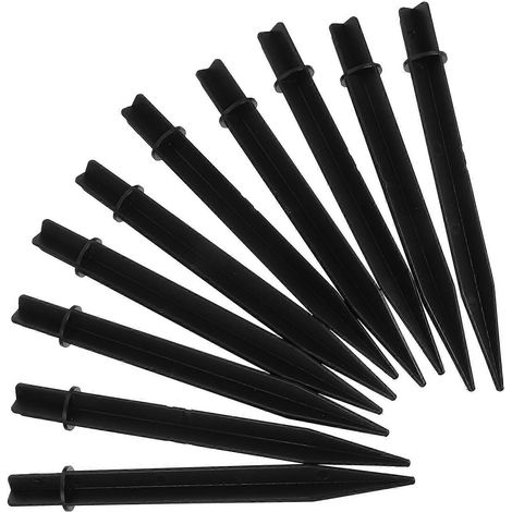 Piquets de décoration extérieure pour jardin, fixation pour décorations de fêtes et de vacances, matériau ABS, 21 x 2,1 x 2,1 cm, lot de 10 (1/5)