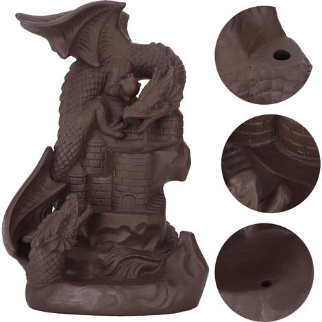 Brûleur d'Encens Dragon, Cascade de Sable Violet pour Décoration Zen et Méditation (1/5)