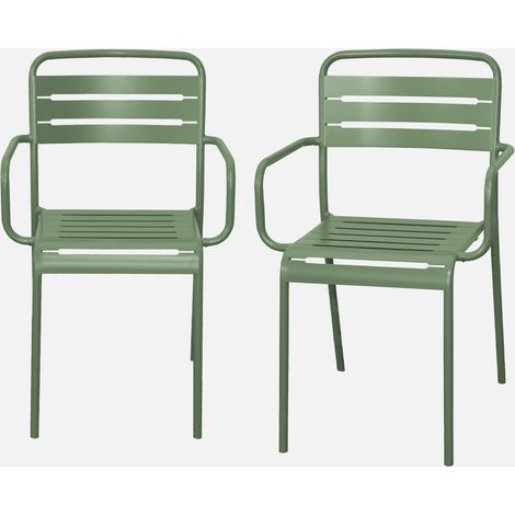 Set di 2 poltrone da giardino in acciaio (1/5)
