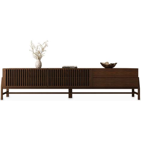 Meuble TV 220 cm ADAMO noyer (1/5)