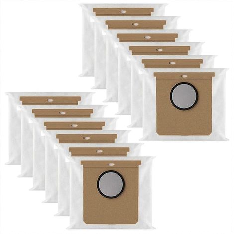 Packung mit 12 Staubbeuteln für Eufy L50 SES und L60 SES Staubsauger mit automatischer Entleerungsstation, kompatibel mit Conga Home 1000, 809