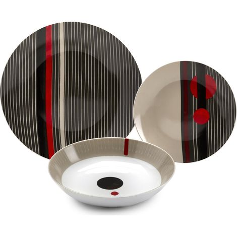 Fade Japan servizio tavola porcellana decorata colori assortiti 18 pezzi