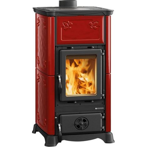 La Nordica Extraflame stufa a legna Emiliana in ghisa 7,3 kW bordeaux 186 m riscaldabili (1/4)