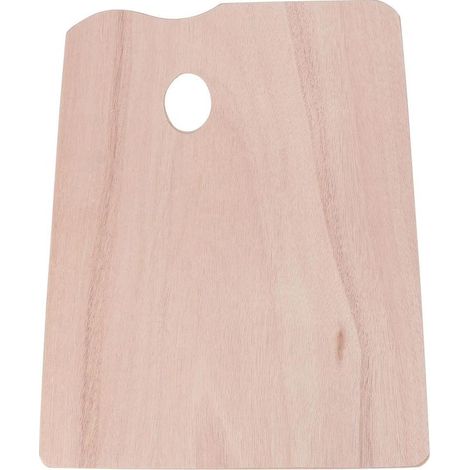 1pièce Palette de Peinture Bois avec Poignée de Prise Confortable pour Huile Aquarelle et Acrylique Modèle Carré et Esthétique pour Artistes Étudiants et Hobbystes (1/5)