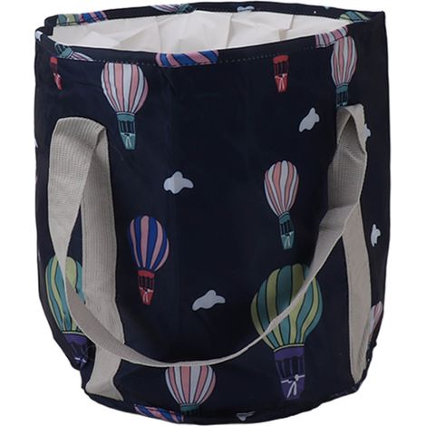 Bain de pieds pliable en PVC isolé, seau à eau portable avec poignée pour camping extérieur et voyage, bleu marine Balloon (1/5)