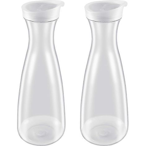 Set mit 2 Kunststoff-Wasserkanistern à 1,6 l mit weißen Klappdeckeln – lebensmittelecht (1/5)