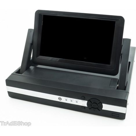 Trade Shop - DVR NVR COMBO VIDEOÜBERWACHUNG 4 KANAL LCD BILDSCHIRM 7 ZOLL H264 - (1/3)
