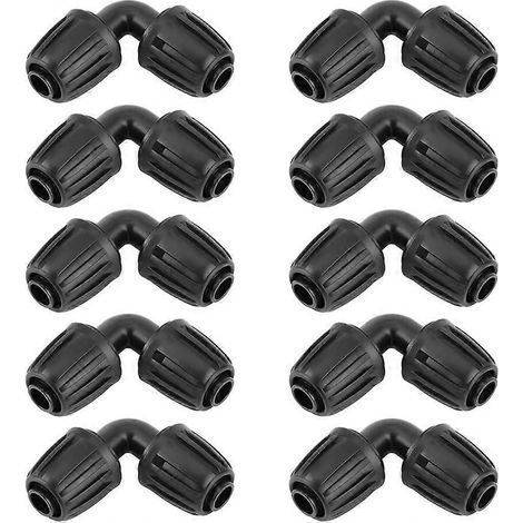 10 Pieces Drip Irrigation Elbow Adapter, Garden Hose Elbow Universal Connector Elbow Joint of Agricultural Irrigation Accessories (1/5)
