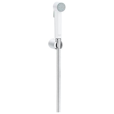 Grohe – Douchette Tempesta-F Trigger Spray 30 26356IL0 – Support mural 1 jet – Finition chromé/blanc – Flexible métallique 1250 mm (1/8)
