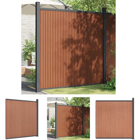 The Living Store Zaunelement Braun 173x186 cm WPC - Zaunfelder (1/5)