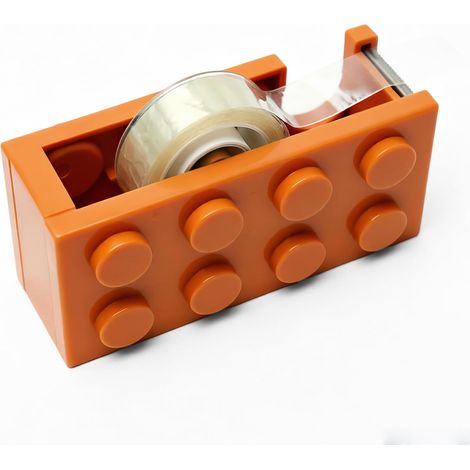 Dispensador de cinta adhesiva Scotch, apto para cintas estrechas, soporte de cinta de PP resistente, color naranja, para cinta adhesiva y cinta washi. (1/5)