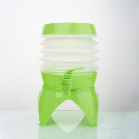 Dispenser À Boisson - Seau Pliable En Polycarbonate Avec Robinet - Pour Camping Barbecue Et Voyages - Capacité Réglable - 1 Pièce (1/5)