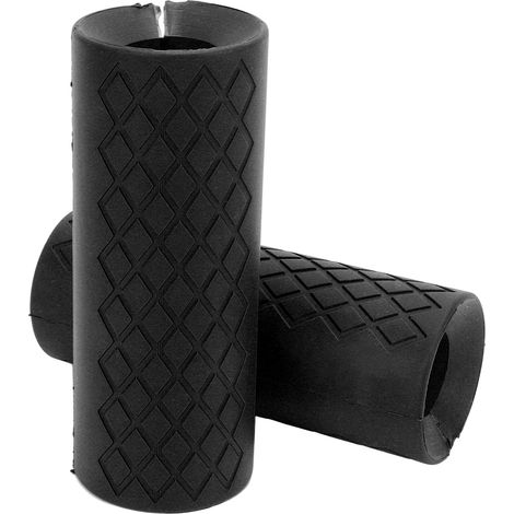 1 Paire de Poignées Barre Rondes Enroulables Haltères Silicone Antidérapant Plus Épaisses Coussin pour Musculation Prise Renforcée Noir (1/5)