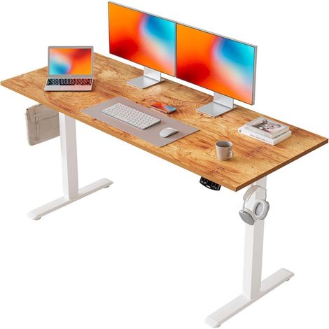 Elektrischer Schreibtisch 140 x 60 cm Stabil Höhenverstellbar (1/5)
