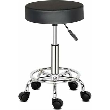 Tabouret de Bureau, Tabouret à roulettes Rotation à 360°, pour Salon de Massage, Bureau, Clinique (1/4)
