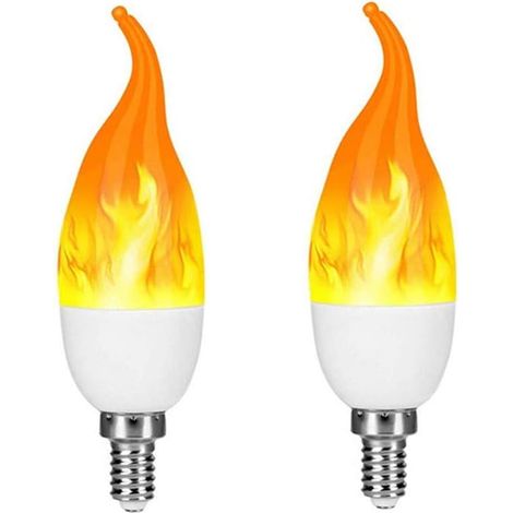 Lampadina a effetto fiamma, lampadina LED effetto fuoco, lampadine per illuminazione domestica, lampadina LED a vite, lampadine LED a candela, confezione da 2 (1/4)