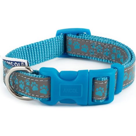 Ancol Collar Reflective Paw Blue - 20-30 - 583973 (1/5)