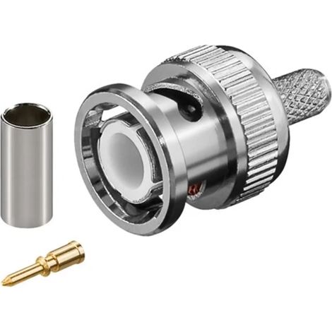 spina connettore RG58 a crimpare volante bnc maschio