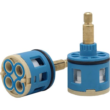 (8.2×3.53.2×cm) (35mm)Ceramic Disc Cartridge, 35/40mm Ceramic Cartridge Water Mixer Tap Inner Control Faucet Valve PP Plastic Blue Practical (1/5)