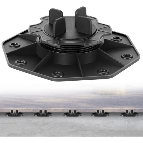 Jopassy Set di 100 piazzole regolabili per terrazza Plot piazzole regolabili per terrazza 19-28 mm (1/5)