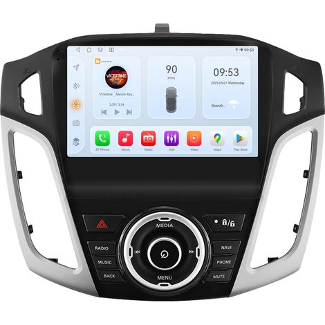 Autoradio, touchscreen, supporto multimediale, compatibile con Ford Focus MK3 2011-2019, QS1 (1/2)