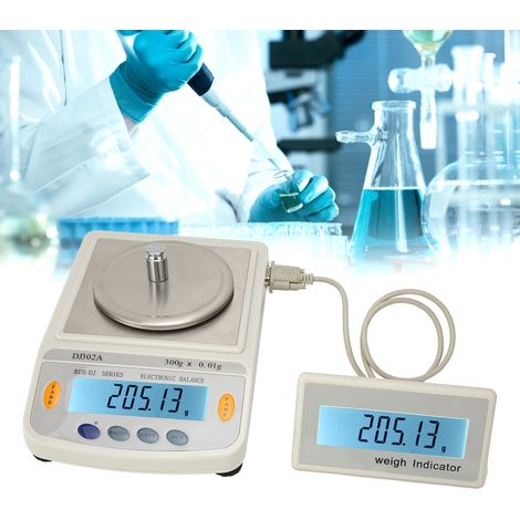 Digitale elektronische Waage BDS-DJ-A mit externem Display, hochpräzise professionelle Laborwaage, 300 g/0,01 g, europäischer Standard (1/5)
