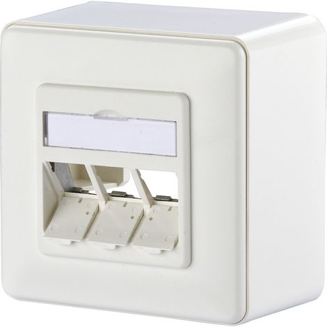 Metz Connect Boîtier de raccordement de module AP 3 ports non équipé blanc pur, 1309160002-E