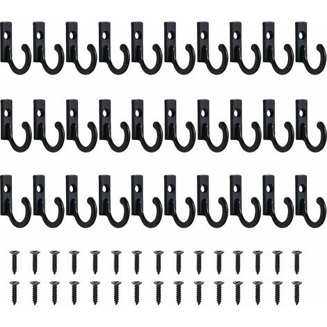 Ganchos pequeños vintage para colgar llaves de pared, ganchos para joyas, ganchos para ropa, ganchos con tornillos, perchero para baño o cocina. (1/5)