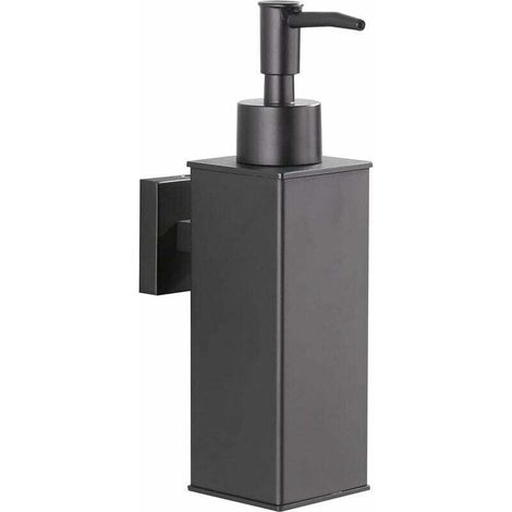 Pieza de dispensador de jabón de pared de acero inoxidable 304 – negro mate – para uso diario