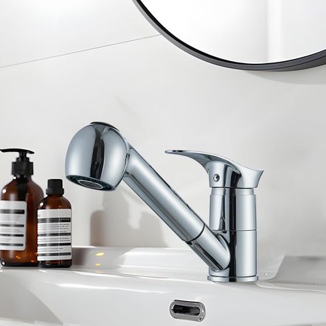Mitigeur Cuisine Pivotant à 360°,Robinet Cuisine Robinet Mitigeur Evier Acier Inox 304 à Eau Chaude et Froide pour Cuisine,Noir (1/5)