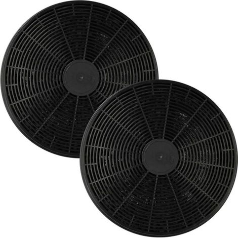 2x Filtres à charbon actif remplacement pour KKT Kolbe K606, K122 pour hotte aspirante - 17,5 cm (1/4)