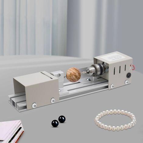 YISSALE-Mini-Drehmaschine mit variabler Drehzahl - kompakte Holz-Drechselmaschine für Tischwerkstatt und DIY, perfekt zum Drechseln von Holz, Gebetsperlen und Bodhi-Perlen, geeignet zum Polieren (1/5)