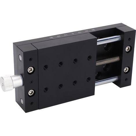 Platine linéaire à axe X, réglage fin manuel par rotation, table coulissante en alliage d'aluminium SP80ADB40 (1/5)