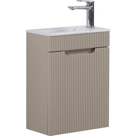 Badplaats Meuble Lave-mains Thermis 40cm - Crème - avec Lavabo