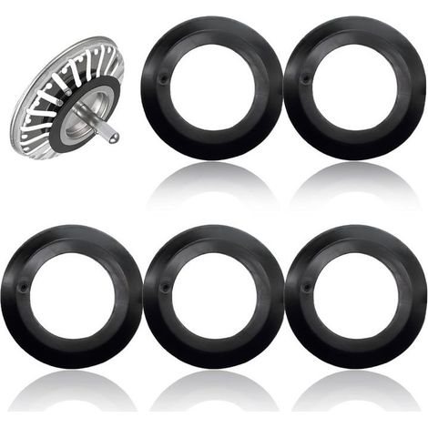 Ouylaf Lot de 5 joints en caoutchouc pour bonde de baignoire Étanchéité renforcée Résistance à la corrosion Diamètre 32 mm, extérieur 54 mm