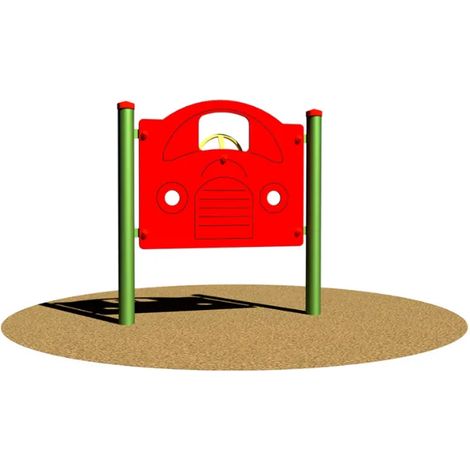 Panneau sensoriel Car 298 Giochipark acier HPL Ø89 mm 3-8 ans 120x115cm - 1 Kg
