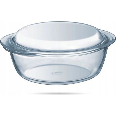 Fuente Pyrex de 3 litros apta para horno con tapa.