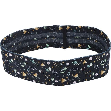 MASEDA Ceinture de Squat Yoga en Latex Soie Polyester Coton Souple Résistante pour Exercices Jambes et Fessiers Noir (1/5)