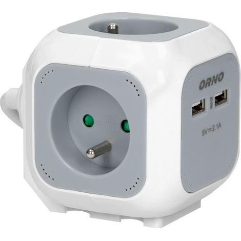 Regleta de enchufes OR-AE-13144 (4 GN. + 2 USB) orno (1/5)