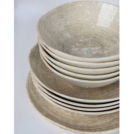 Bol porcelaine céramique crème 20cm